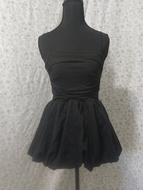 Black Bubble Skirt Dress